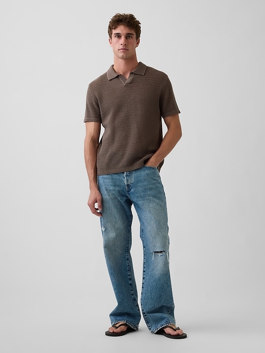 Image number 2 showing, Mesh Polo Sweater