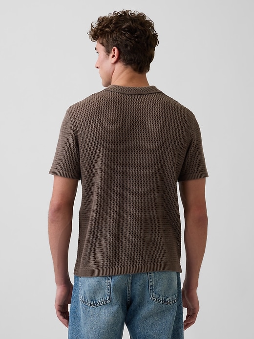Image number 3 showing, Mesh Polo Sweater