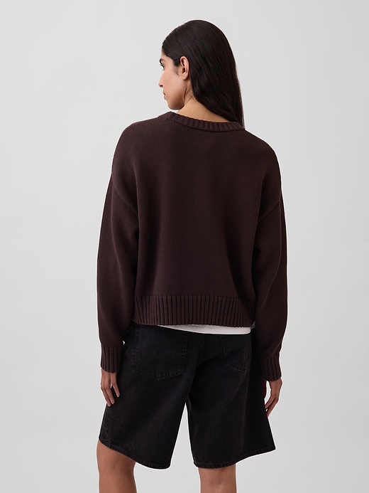 Image number 3 showing, 100% Cotton Oversized Sweater
