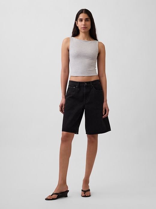 Image number 2 showing, CloseKnit Jersey Boatneck Crop Tank Top