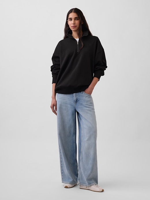 Image number 6 showing, Adult Heavyweight Oversized Quarter-Zip Pullover