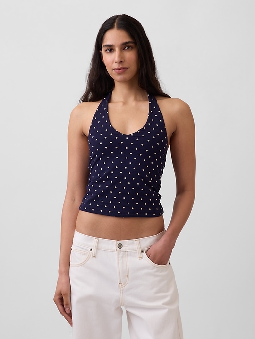 Image number 1 showing, CloseKnit Halter Crop Top