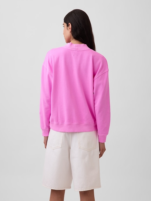 Image number 3 showing, VintageSoft Terry Oversized Mockneck Logo Sweatshirt