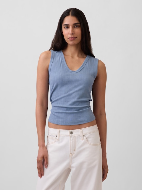 Variegated Rib Tank Top