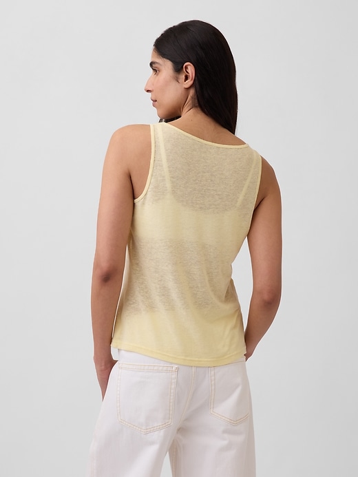 Image number 3 showing, Linen-Blend Tank Top