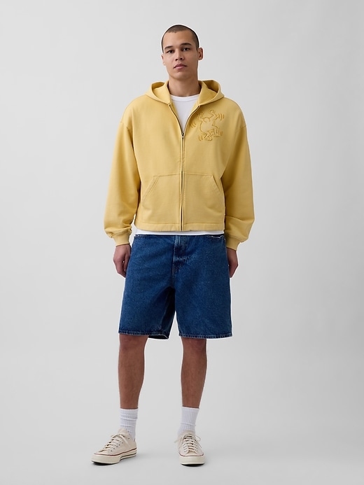 Image number 3 showing, Keith Haring Heavyweight Crop Zip Hoodie