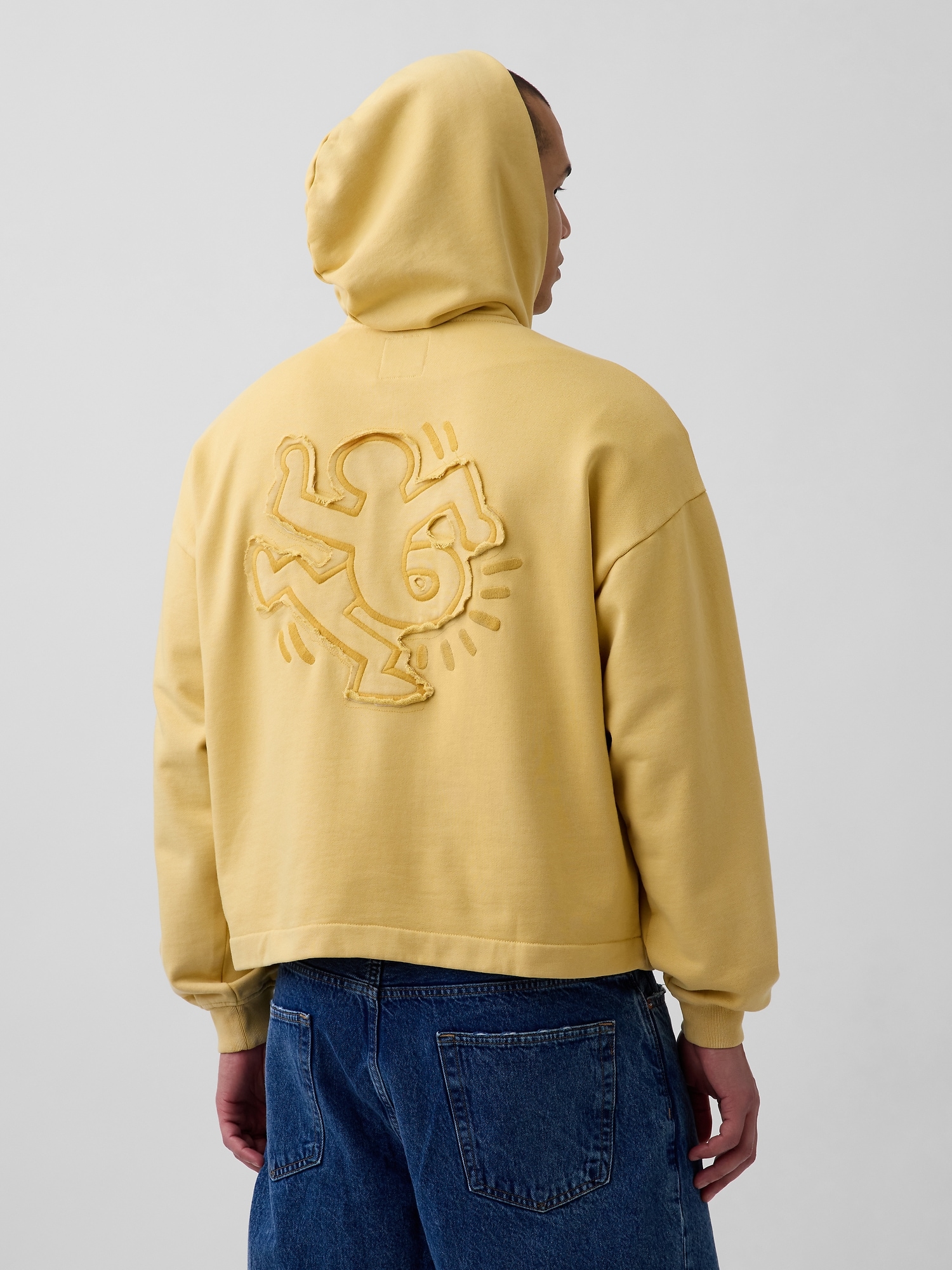 Keith Haring Heavyweight Crop Zip Hoodie