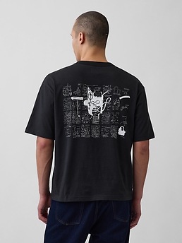 Мужские футболки Gap Jean-Michel Basquiat Oversized T-Shirt — фото 4