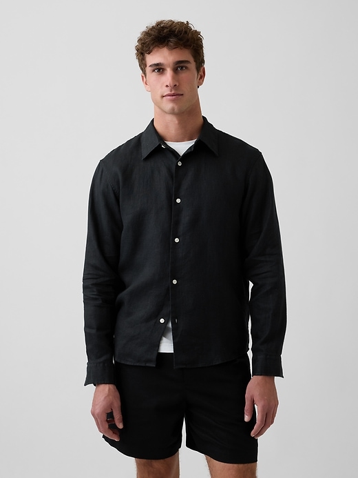 Image number 1 showing, 100% Linen Relaxed Shirt