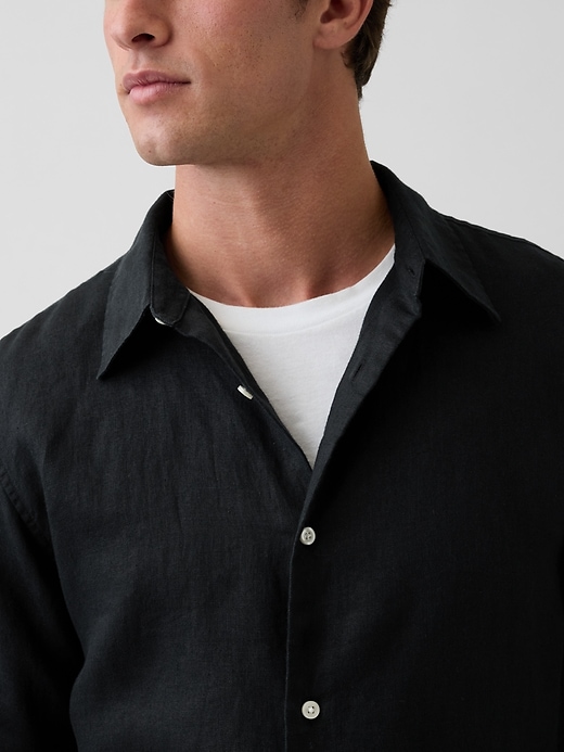 Image number 4 showing, 100% Linen Relaxed Shirt