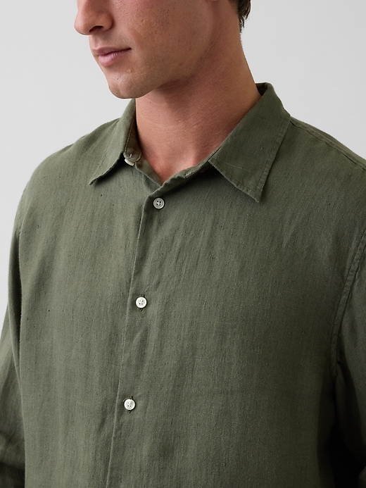 Image number 4 showing, 100% Linen Relaxed Shirt