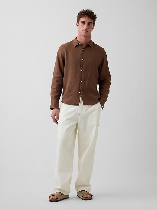 Image number 2 showing, 100% Linen Relaxed Shirt