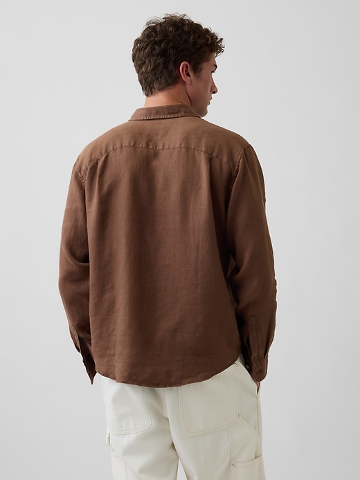 Image number 3 showing, 100% Linen Relaxed Shirt