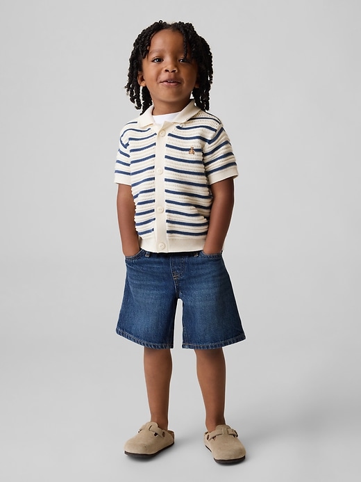 Image number 1 showing, Baby & Toddler UltraSoft Denim Pull-On Baggy Shorts
