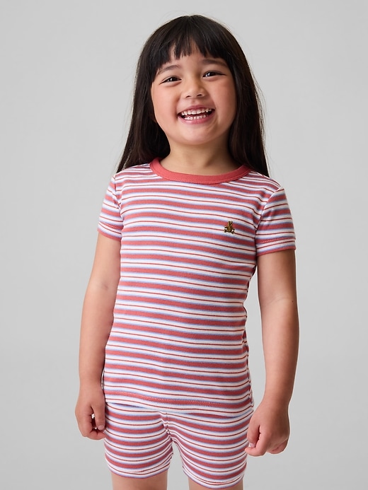 Image number 2 showing, Baby & Toddler Organic Brushed Cotton Stripe PJ Short Set