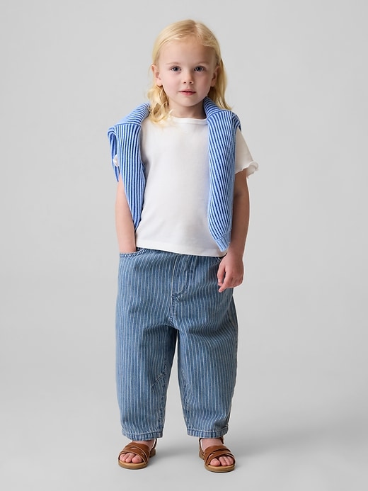 Image number 4 showing, Baby & Toddler Pull-On Barrel Jeans