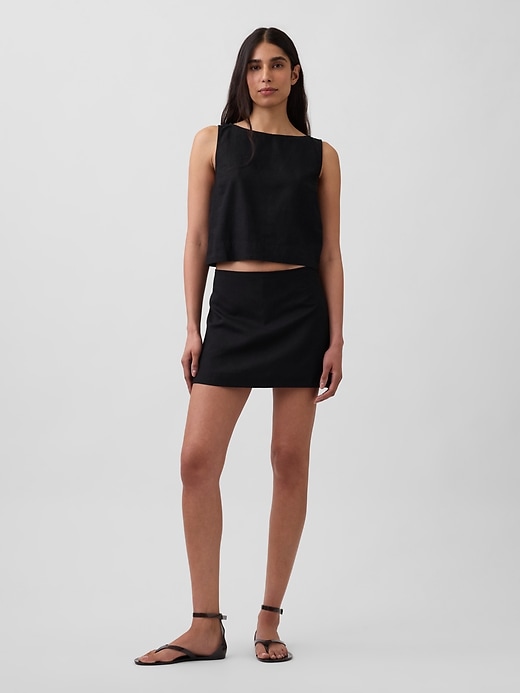 Image number 1 showing, Linen-Blend Mini Skort