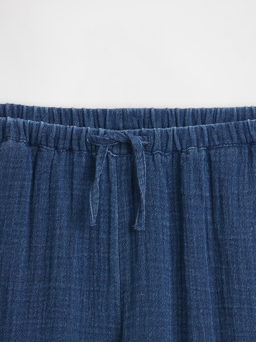 Image number 3 showing, Kids Cotton Gauze Relaxed Wide-Leg Pants