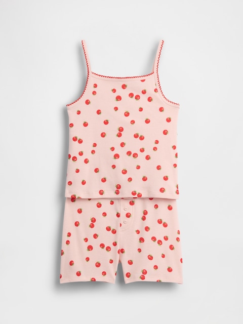 Kids Organic Brushed Cotton PJ Cami Short Set