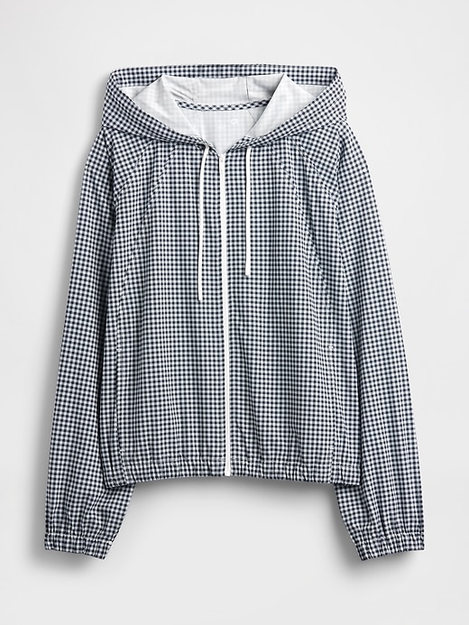Image number 6 showing, GapFit Tech Gingham Zip Hoodie