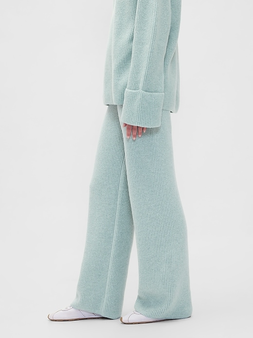 Image number 3 showing, CashSoft Shaker-Stitch Sweater Pants