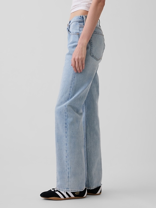 Image number 3 showing, Mid Rise Seamed Straight Jeans