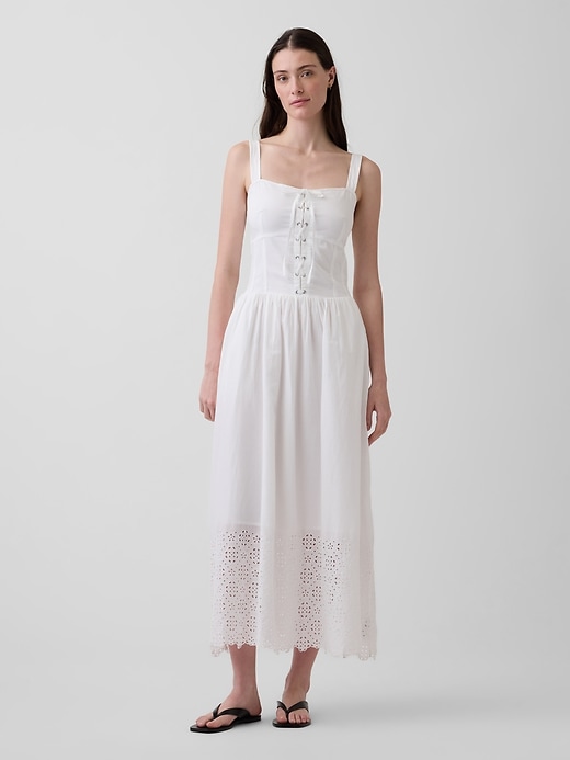 Lace-Up Corset Maxi Dress from GAP - $128