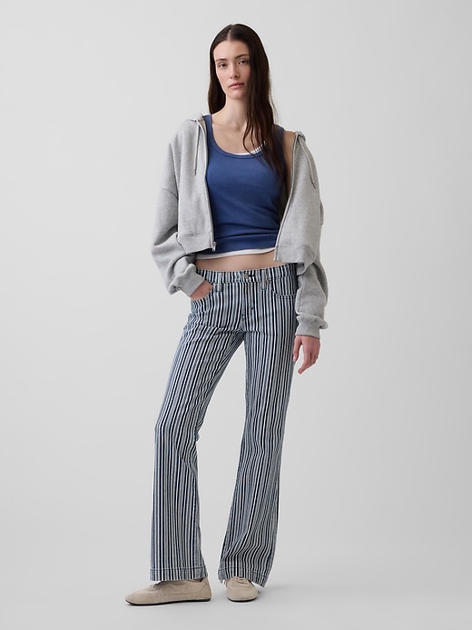 Image number 1 showing, Low Rise Long & Lean Stripe Jeans