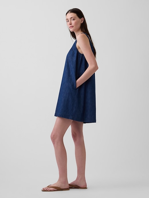 Image number 3 showing, Scoop Neck Button-Front Mini Dress