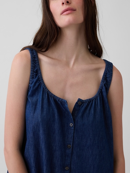 Image number 4 showing, Scoop Neck Button-Front Mini Dress