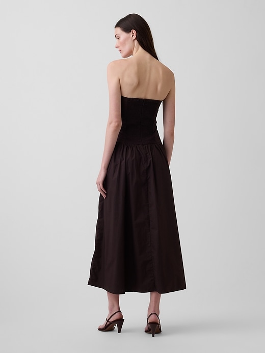 Image number 2 showing, Poplin Drop-Waist Maxi Dress