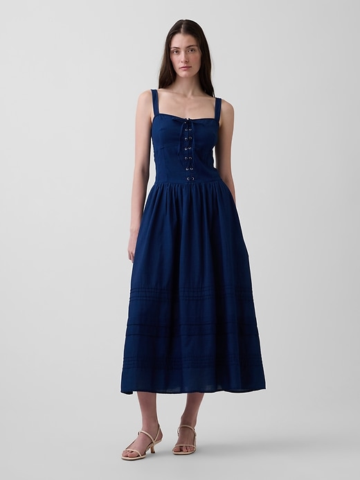 Image number 1 showing, Lace-Up Corset Maxi Dress