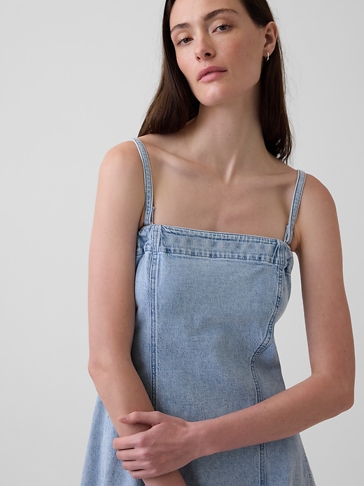 Image number 4 showing, Strapless Denim Midi Dress