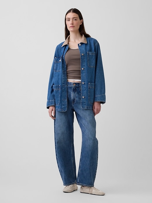 Image number 2 showing, Corduroy-Collar Denim Barn Jacket