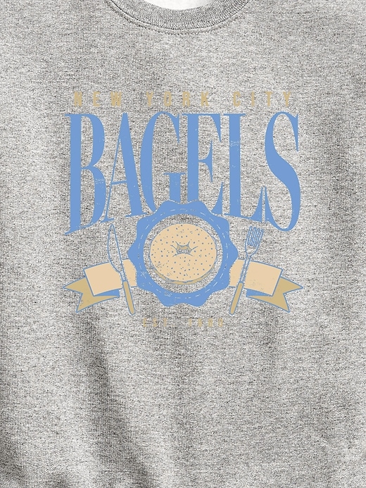 Image number 2 showing, Kids NYC Bagels Crew Fleece Sweatshirt