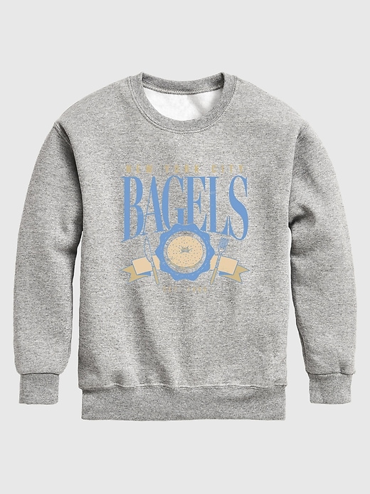 Image number 1 showing, Kids NYC Bagels Crew Fleece Sweatshirt