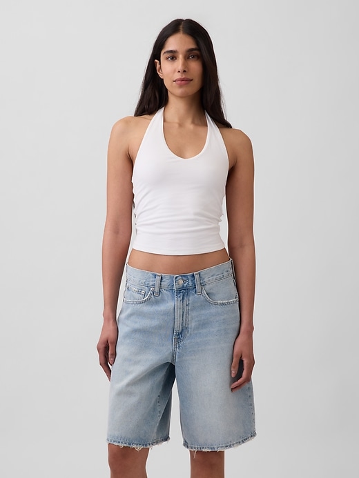 Image number 1 showing, CloseKnit Halter Crop Top