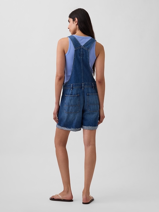Image number 2 showing, Loose Denim Shortalls