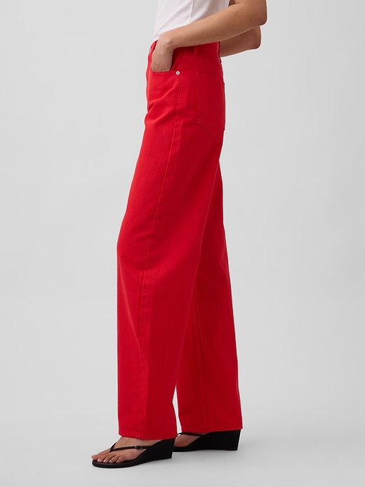 Image number 3 showing, High Rise Barrel Jeans