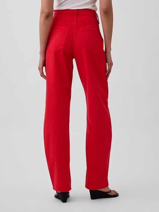 Image number 4 showing, High Rise Barrel Jeans