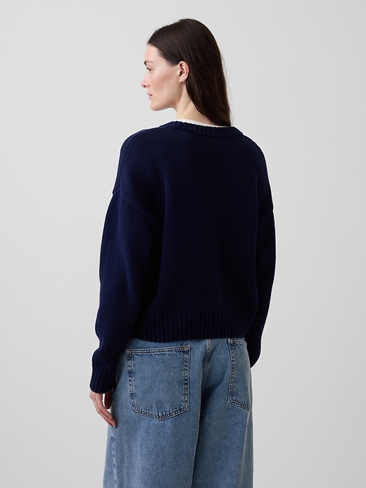 Image number 3 showing, 100% Cotton Oversized Sweater