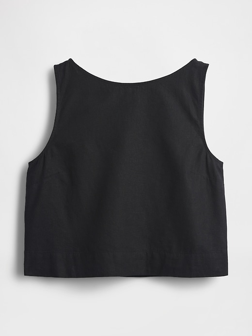 Image number 6 showing, Linen-Blend Crop Shell Tank Top