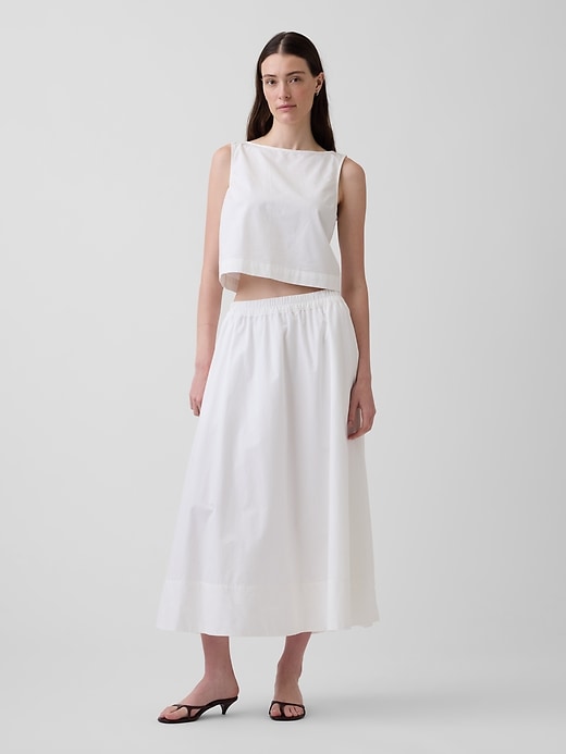 Image number 1 showing, Poplin Maxi Skirt