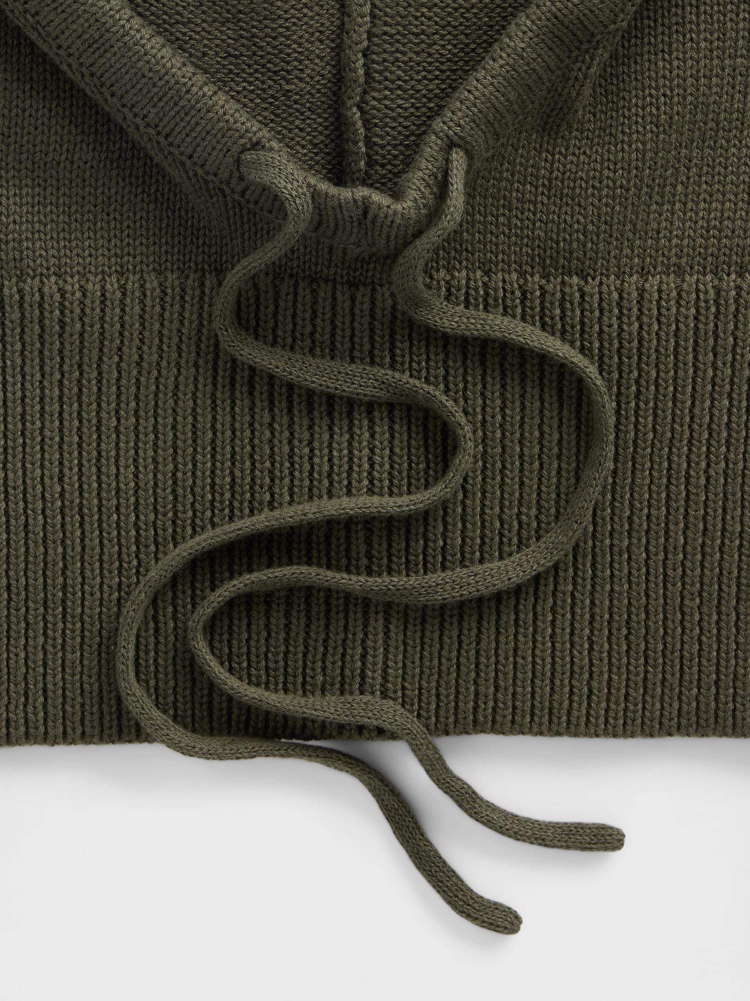 Головные уборы Gap 100% Cotton Drawcord Hood, цвет: Чёрный мох зелёный — фото 3