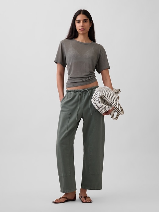 Image number 2 showing, Linen-Blend Relaxed T-Shirt