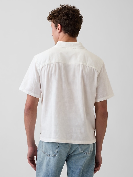 Image number 3 showing, Dobby Relaxed Straight-Hem Shirt