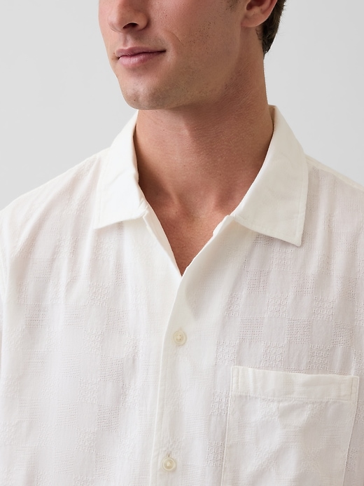 Image number 4 showing, Dobby Relaxed Straight-Hem Shirt