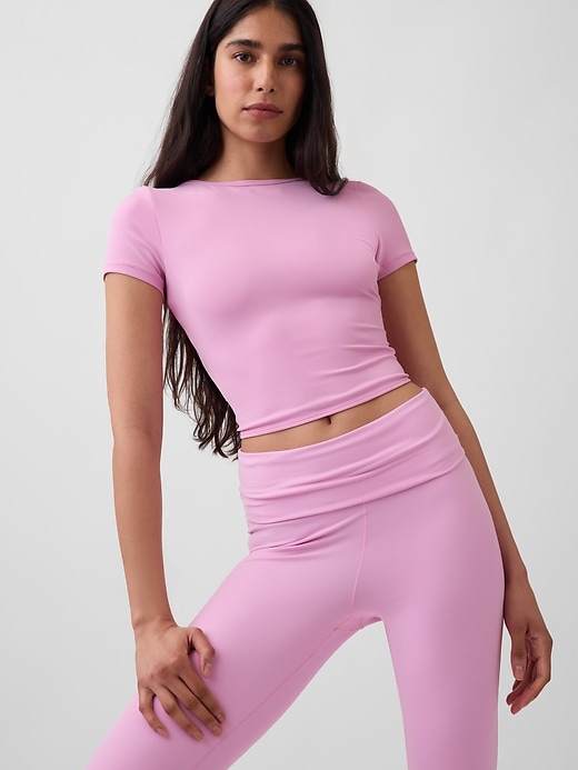 Image number 5 showing, GapFit Smooth Reversible Wrap Crop Top