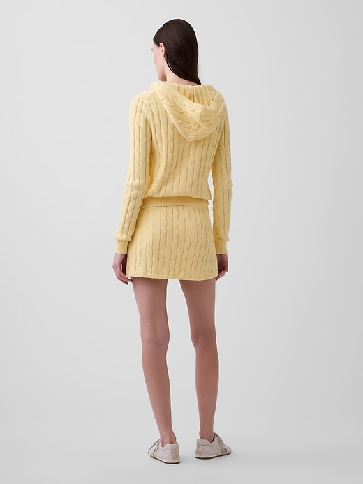 Image number 2 showing, 100% Cotton Cable-Knit Mini Skort