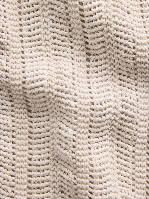 Image number 4 showing, Herringbone Crochet Sweater Shirt